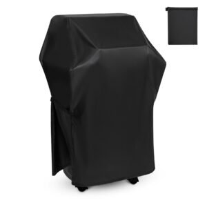 Adiqo Small Grill Cover 32 inch, Waterproof 2 Burner BBQ Gas Grill Cover, Outdoor BBQ Cover for Char-Broil Weber Nexgrill etc. with Collapsed Side Tables