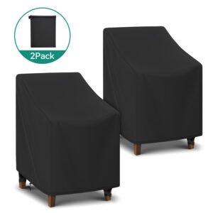 Adiqo Waterproof Patio Chair Covers, Outdoor Rocking Chair Covers, Outdoor Furniture Covers for Patio Lawn Garden Wicker Furniture 2 Pack, 27"W x 34"D x 32"H