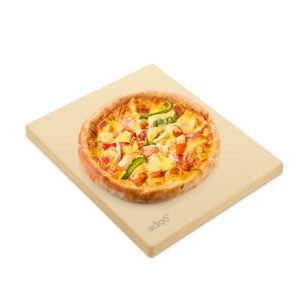 Adiqo 15-Inch Rectangular Food Grade Cordierite Pizza Stone